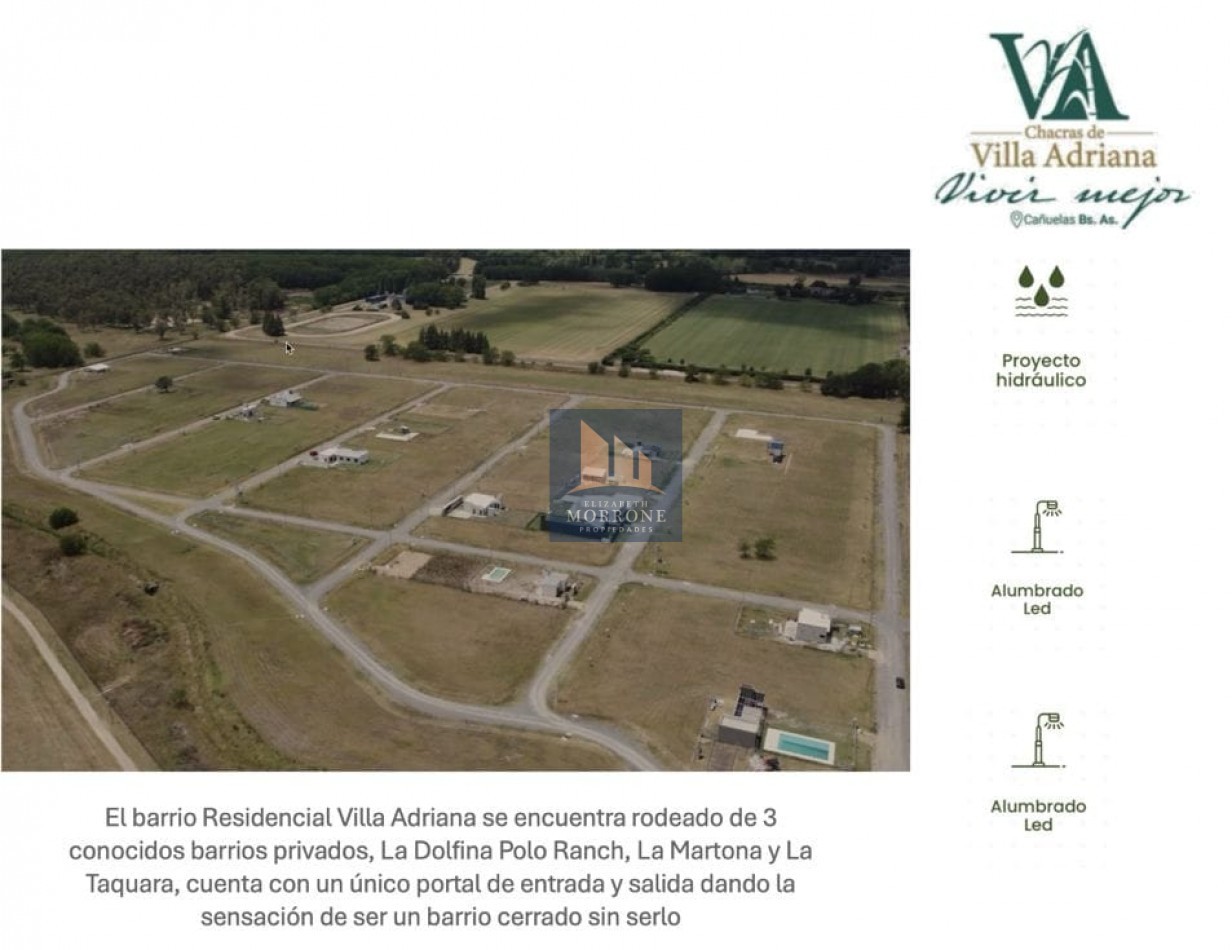VENTA ESPECTACULAR LOTE, EXCELENTE UBICACION FRENTE AL HOWARD JOHNSON 600MT2, SE ESCUCHAN OFERTAS, CHACRAS DE VILLA ADRIANA -CAÑUELAS-