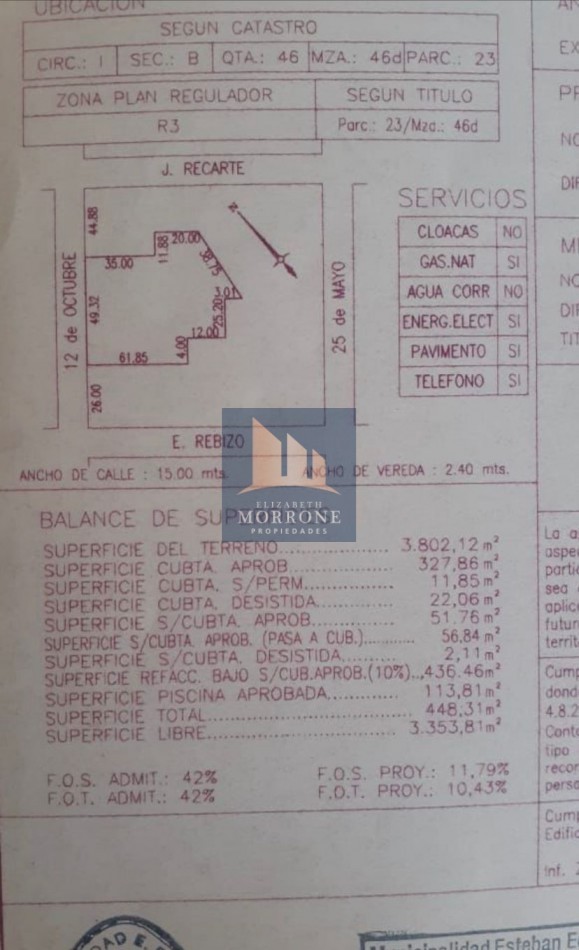   VENTA EXCELENTE LOTE CON AMPLIA CASA , IDEAL VARIOS DESTINOS 12 DE OCTUBRE 360 -MONTE GRANDE-